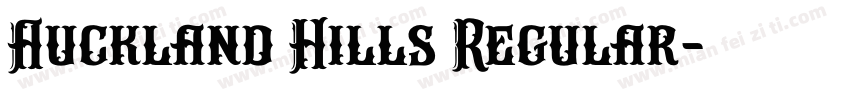 Auckland Hills Regular字体转换